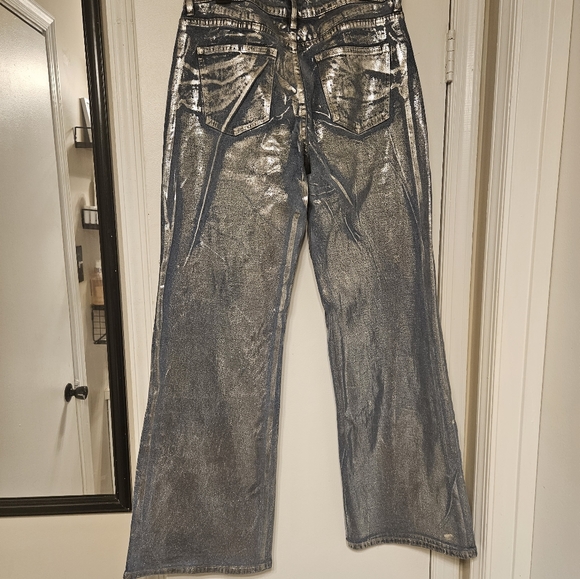 Baggy Foil Stretch Jeans - Picture 4 of 4